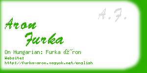 aron furka business card